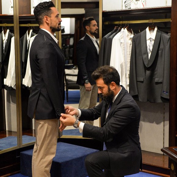 BROOKS BROTHER'S MEN'S WINDOW PANE PURE ITALIAN WOOL PLEATED TROUSERS (ITALY) - Picture 1 of 17